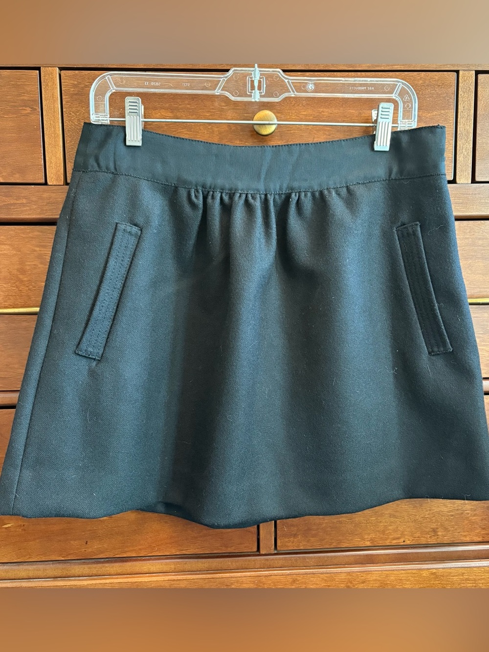 Jcrew Black Wool Mini Skirt with Pockets Size 8